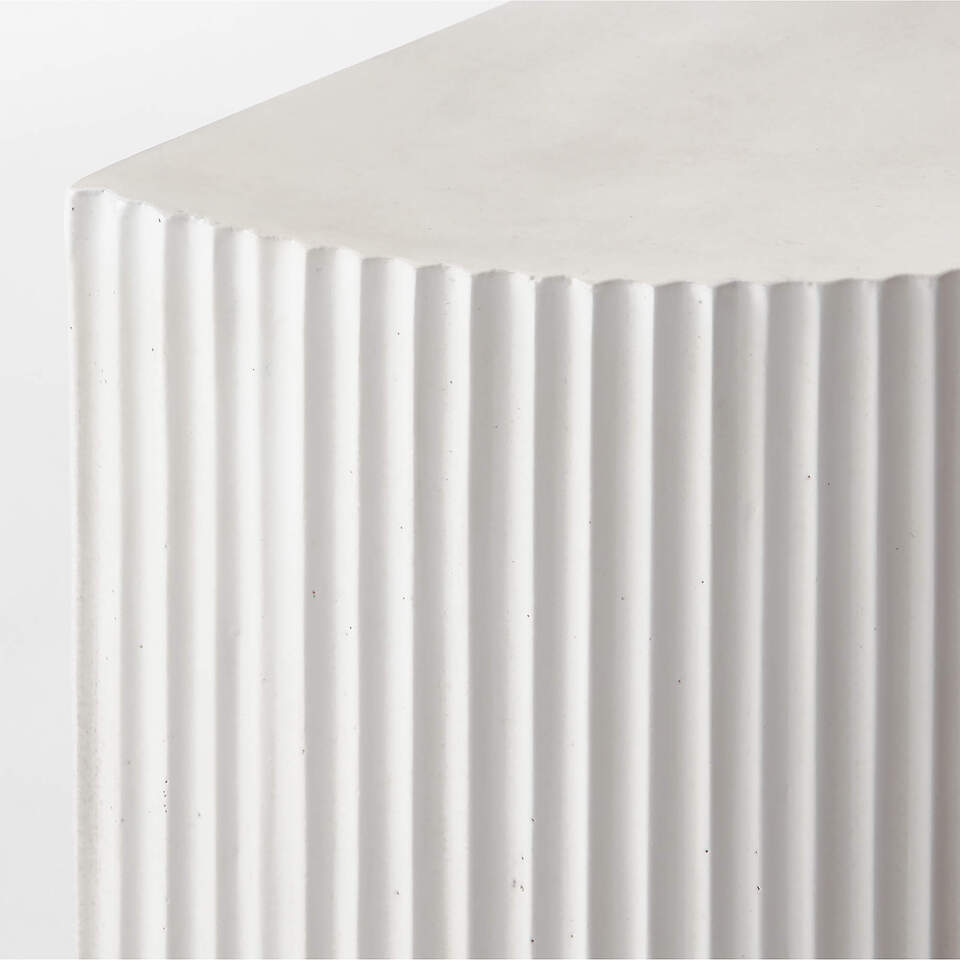 Incovo Short White Half-Moon Side Table