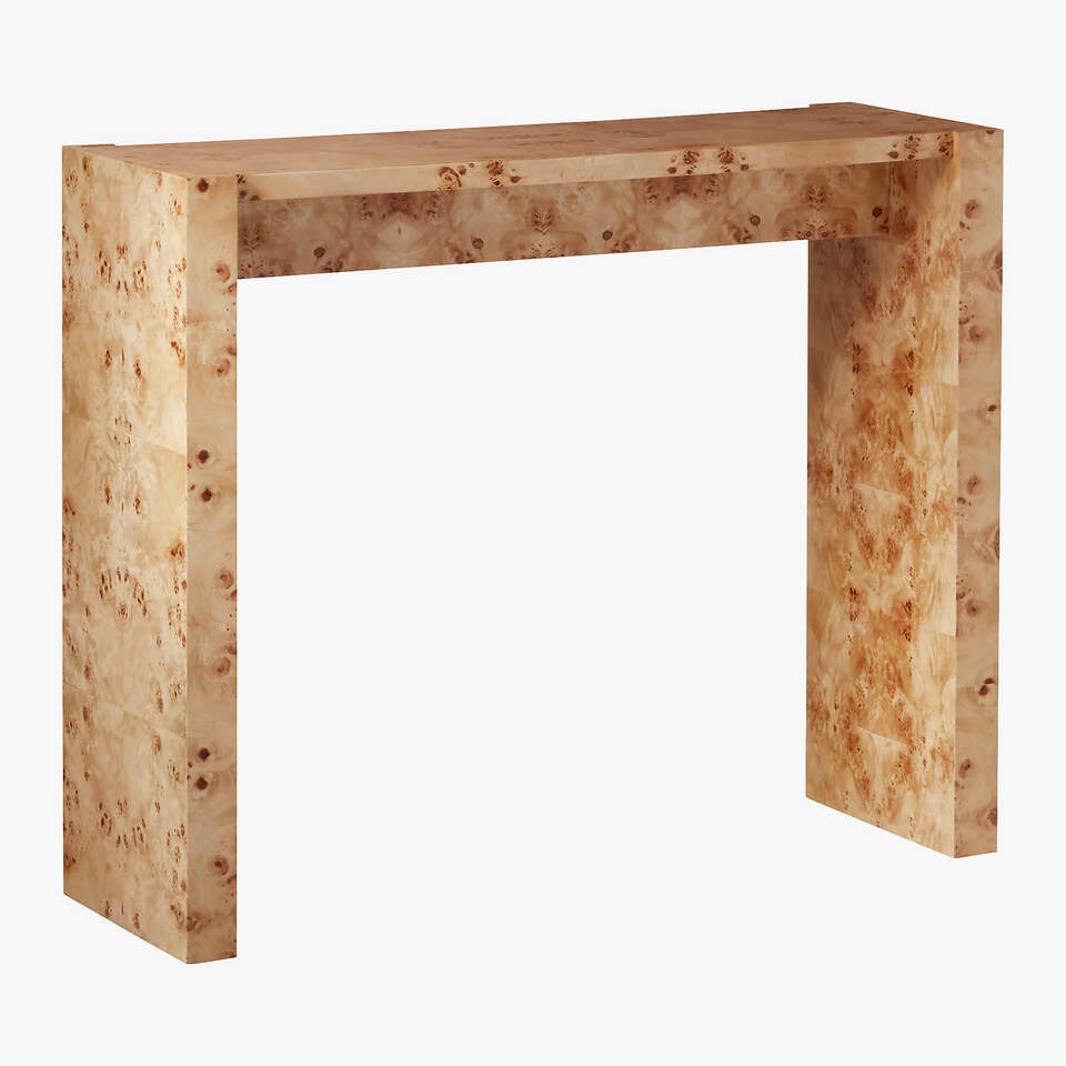 Niche Burl Wood Console Table