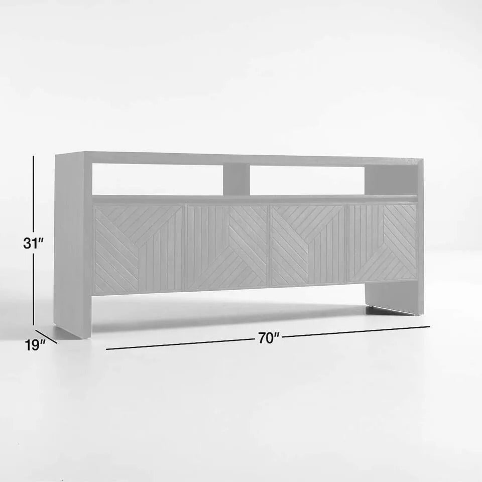 Dune Charcoal Sideboard 6ft