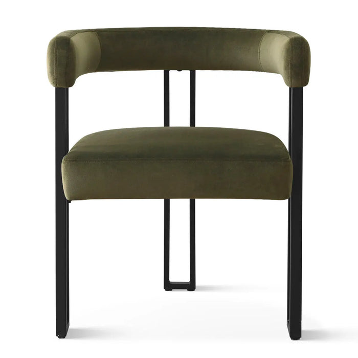 Accent Dining Chair with Arms - Olive