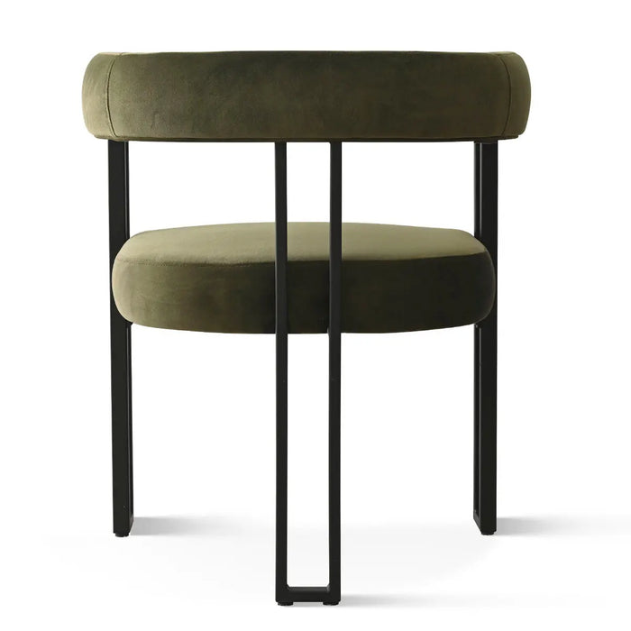 Accent Dining Chair with Arms - Olive