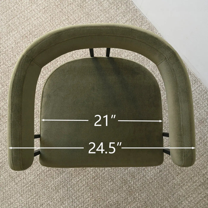 Accent Dining Chair with Arms - Olive