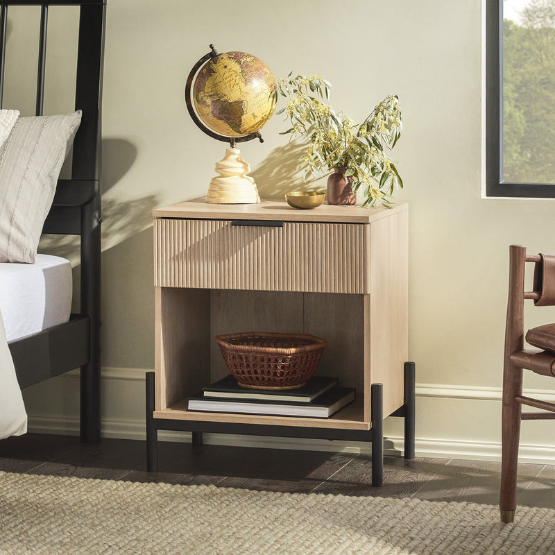 Scandinavian Reeded Nightstand