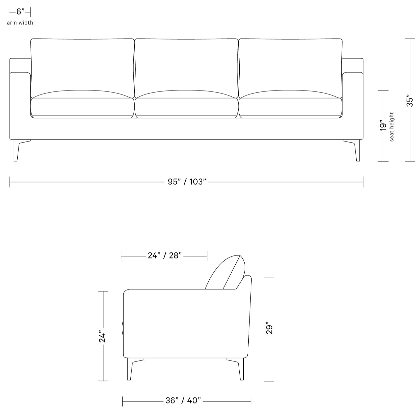 Sloan 3-Seat Sofa