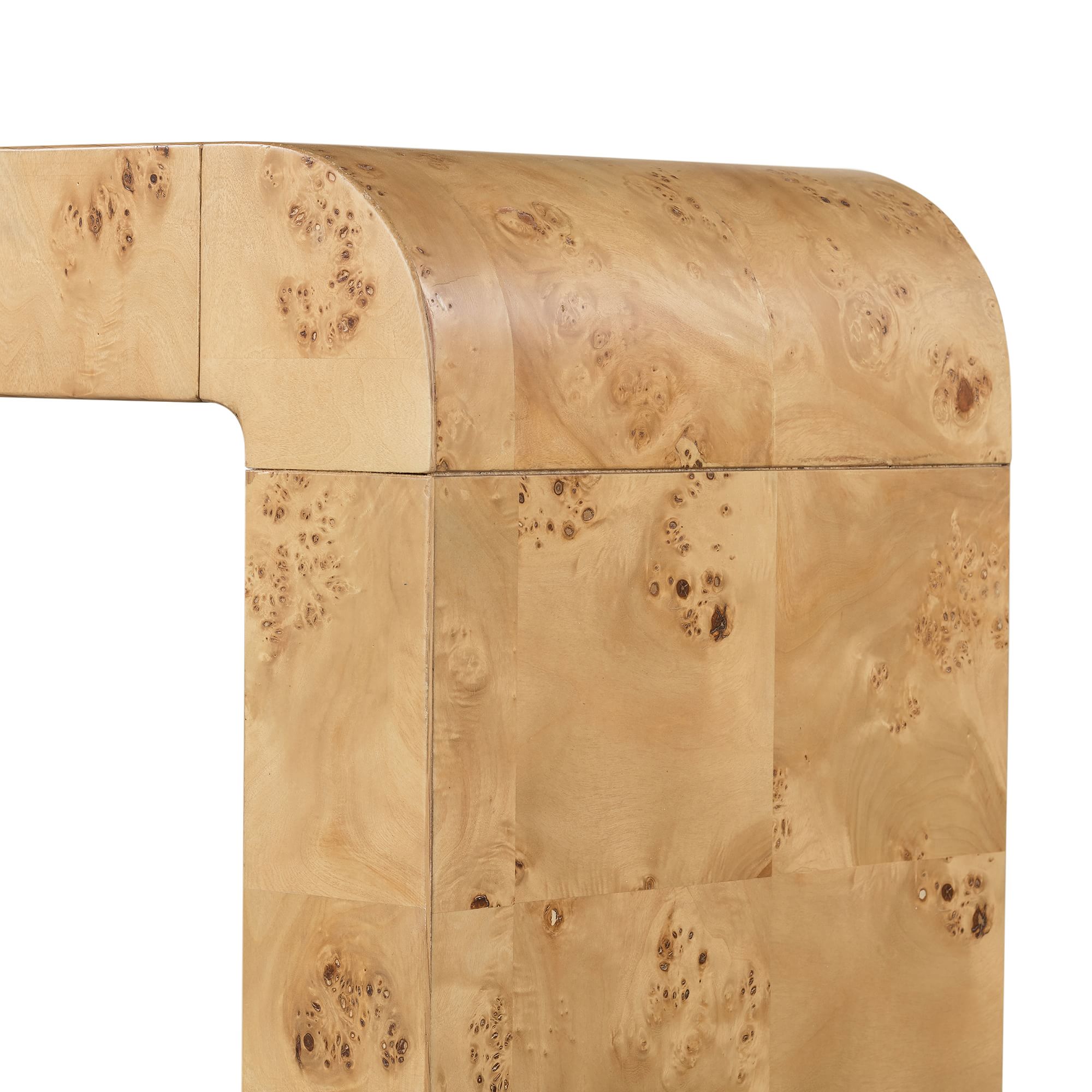 Cascading Burl Console Table