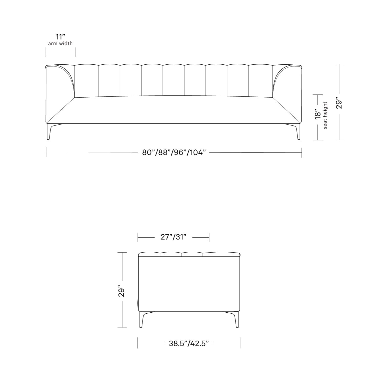 Lowen Fabric Sofa