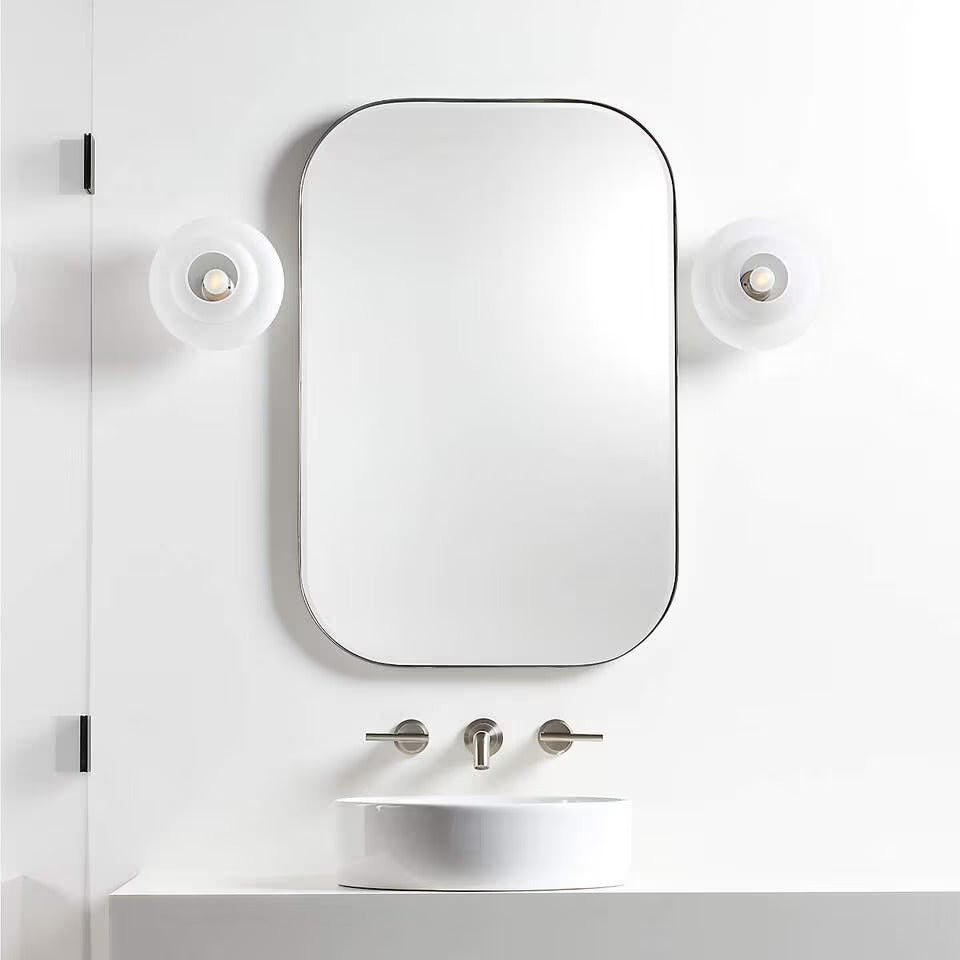 Rounded Rectangle Mirror 2ft x 3ft - Silver
