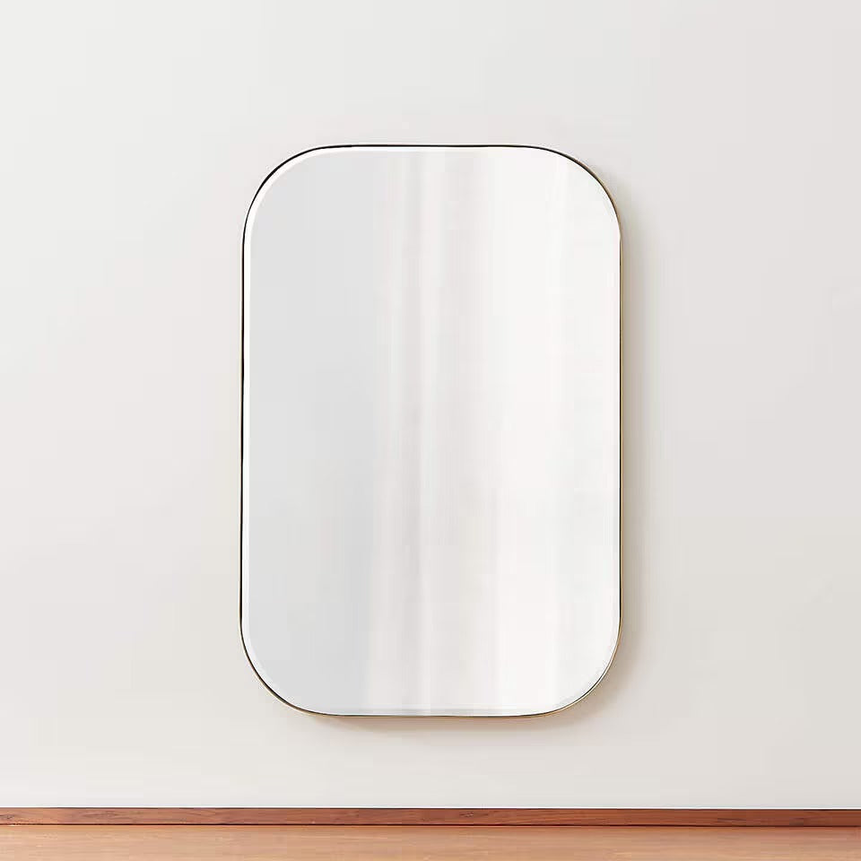 Rounded Rectangle Mirror 2ft x 3ft - Brass