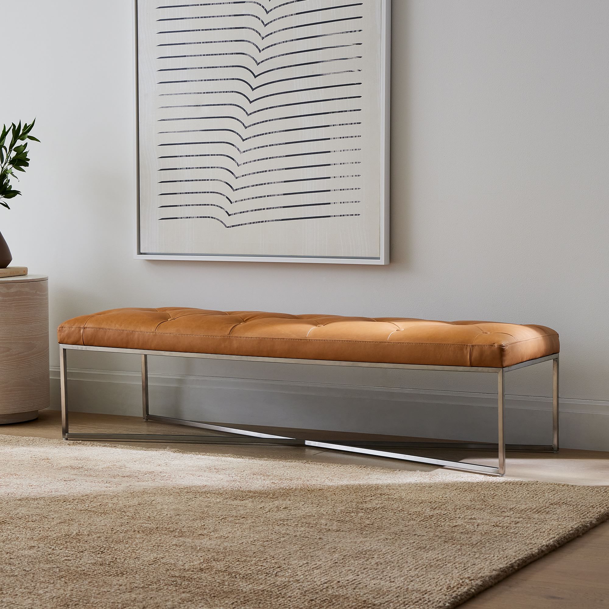 Maeve Leather Bench
