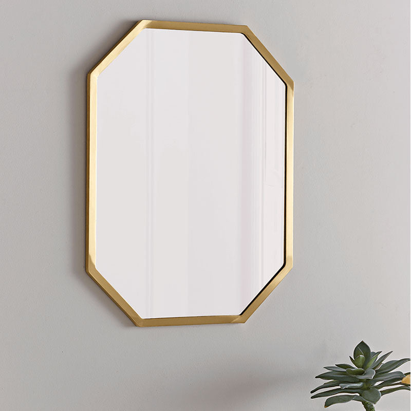 Brass Octagon Mirror