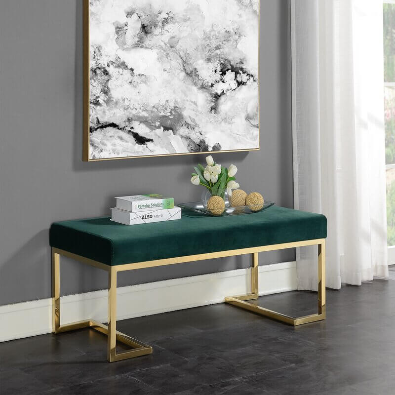 Talitha Brass Bench - Brass