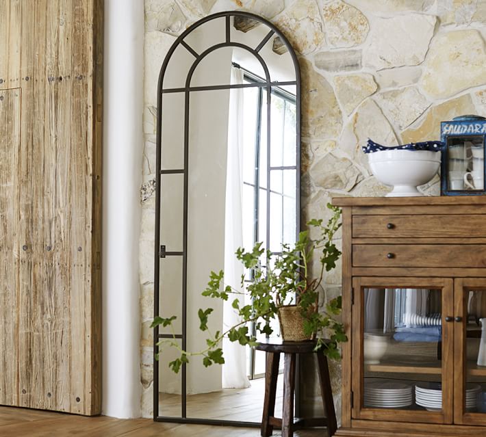 Distiller Metal Arch Paneled Mirror 7ft