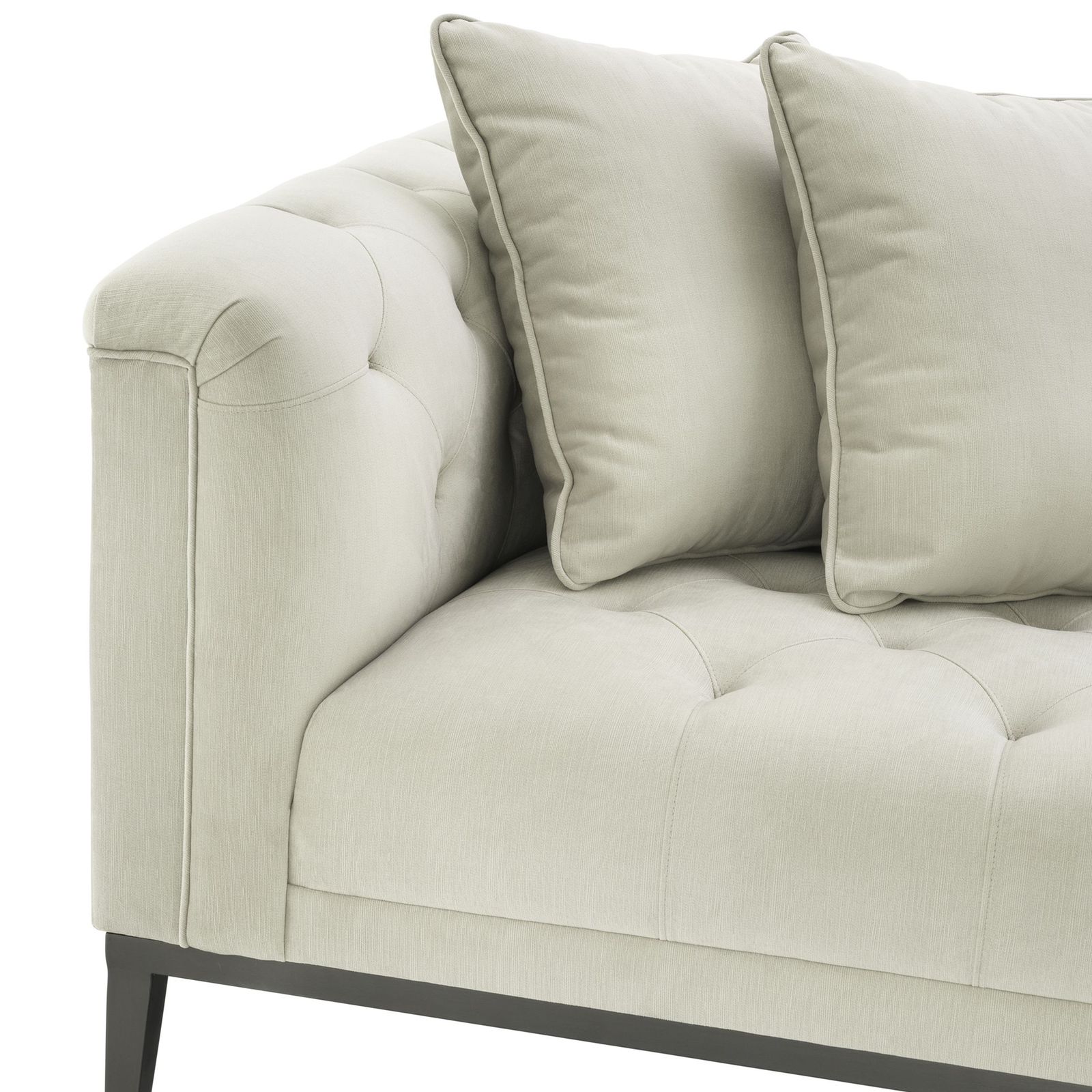 Pebble Gray Tufted - 3 Seater