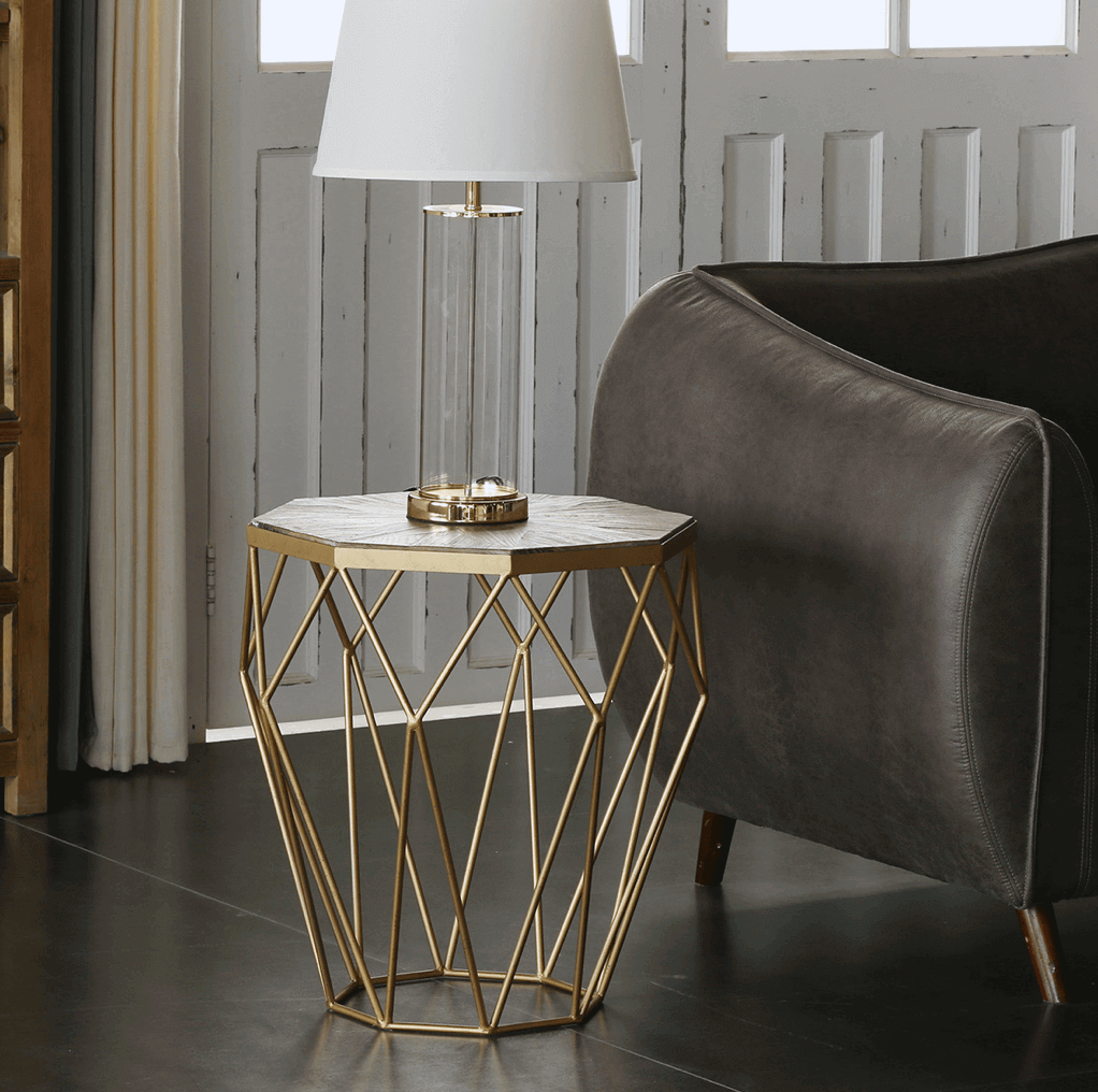 Geometric Side Table - Iron