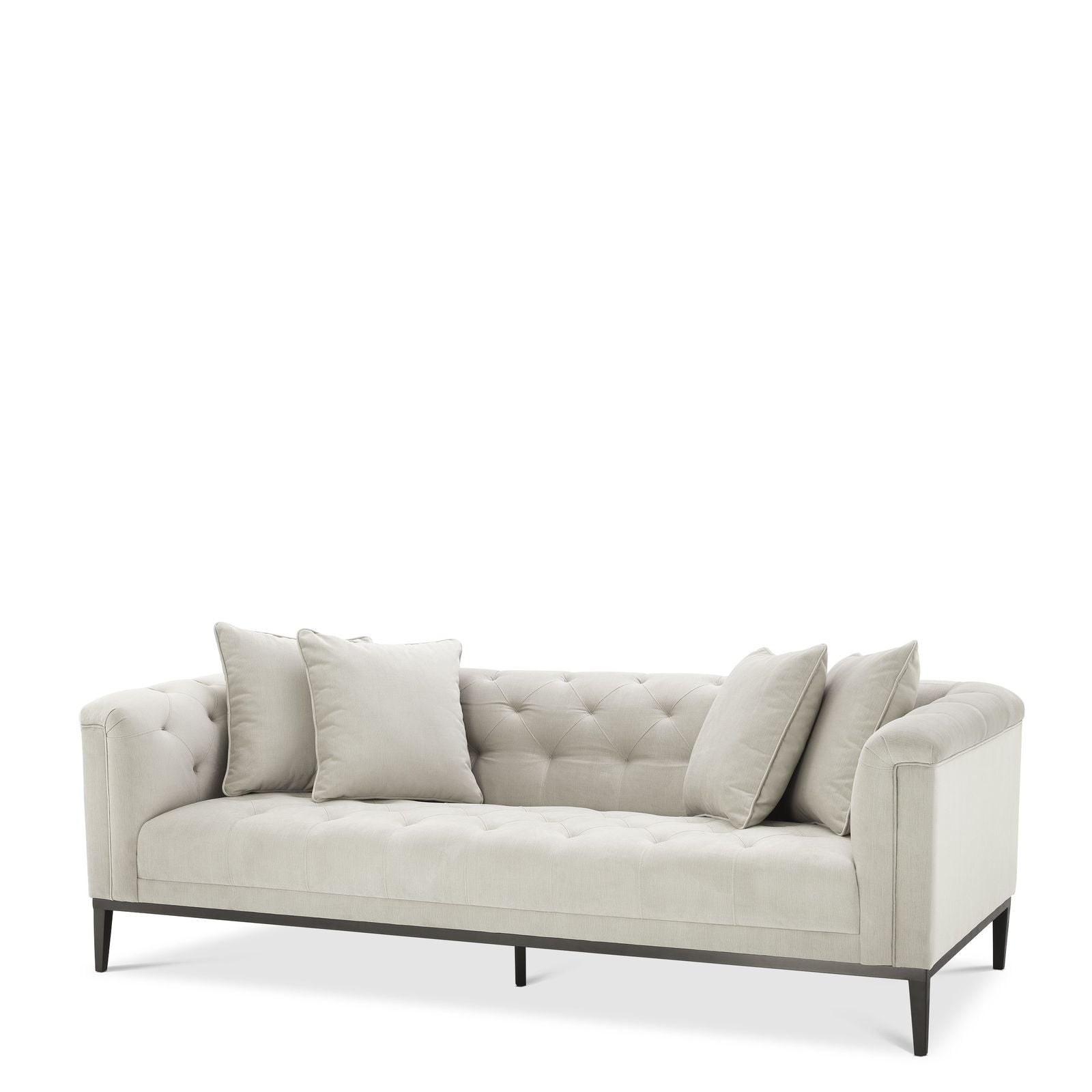 Pebble Gray Tufted - 3 Seater