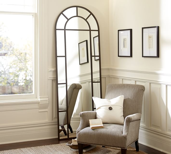 Distiller Metal Arch Paneled Mirror 7ft