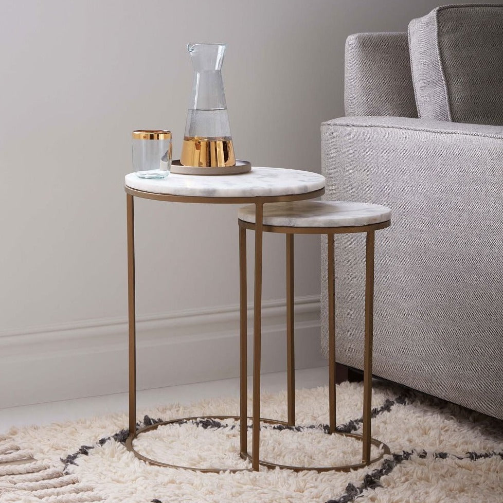 Marble Round Nest (Set Of 2)