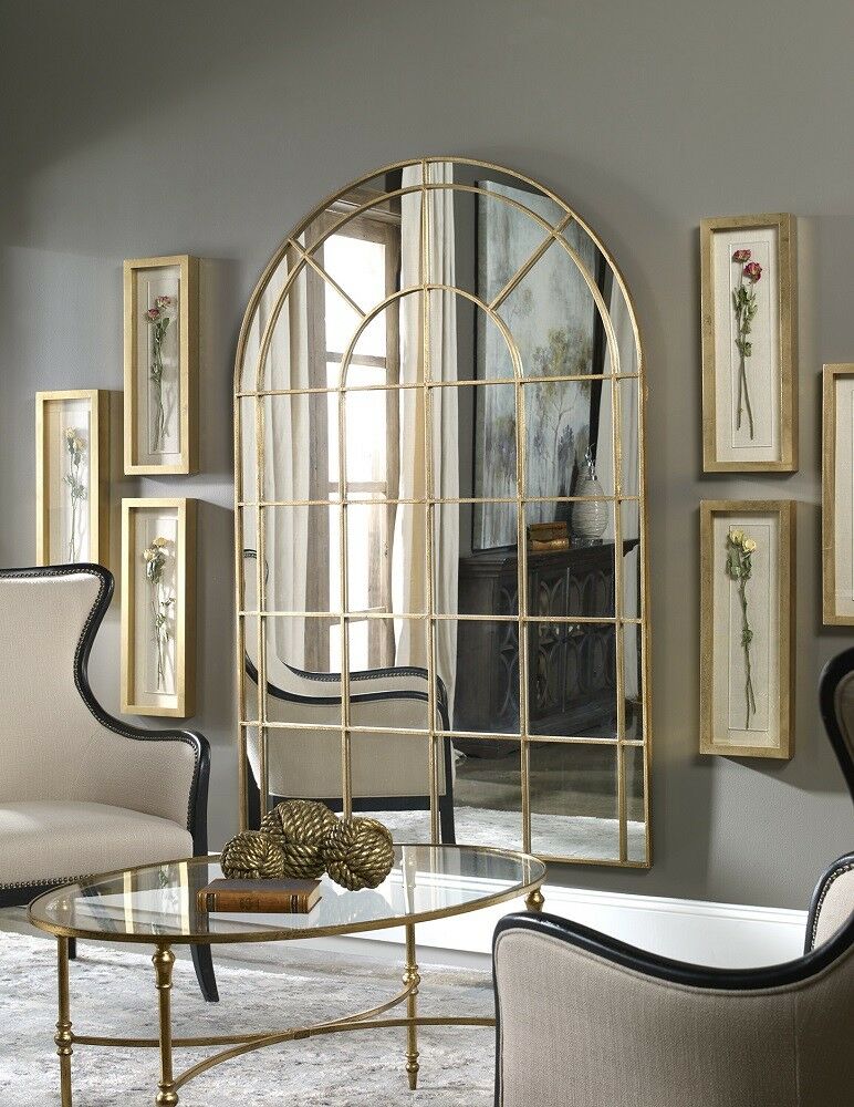 Arched Windowpane Mirror - 7.5ft