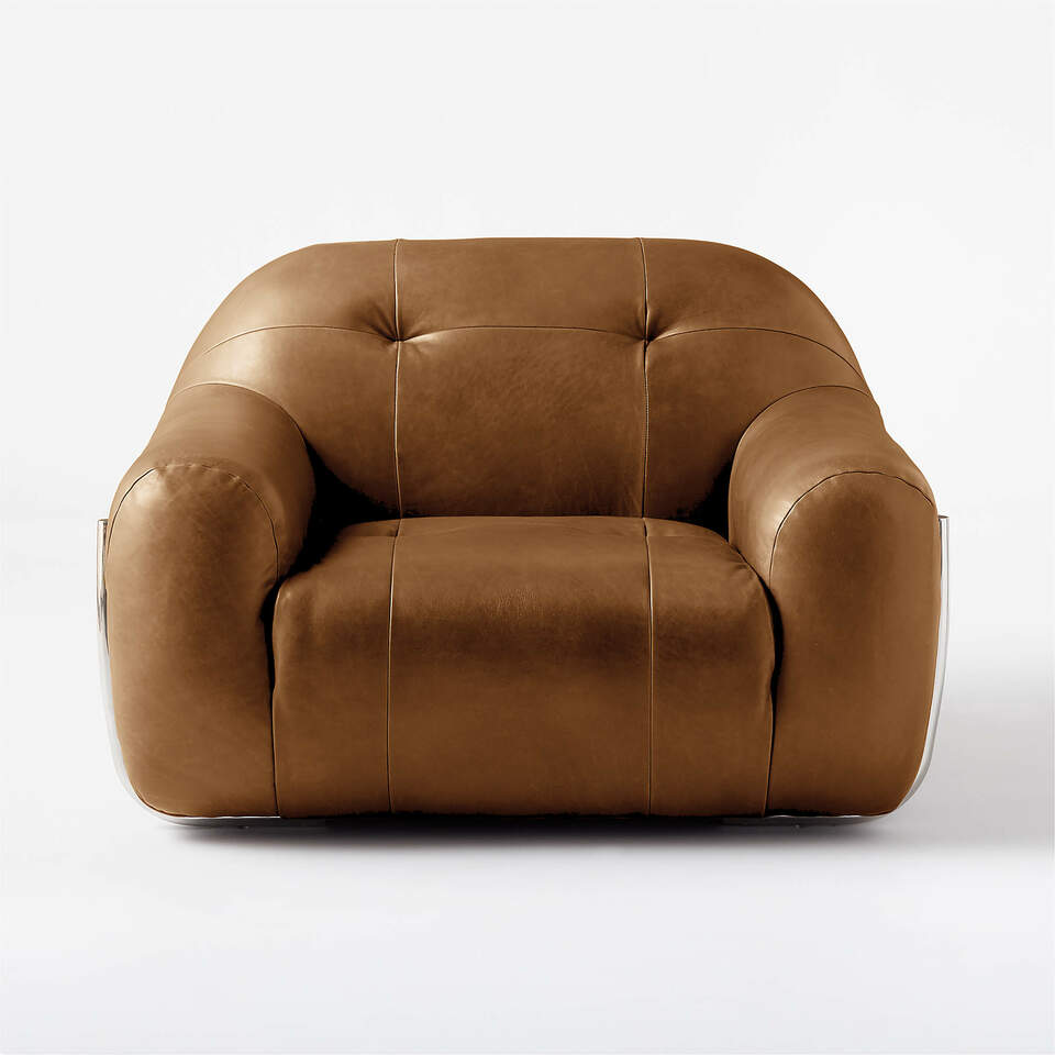 Brace Saddle Leather Chair