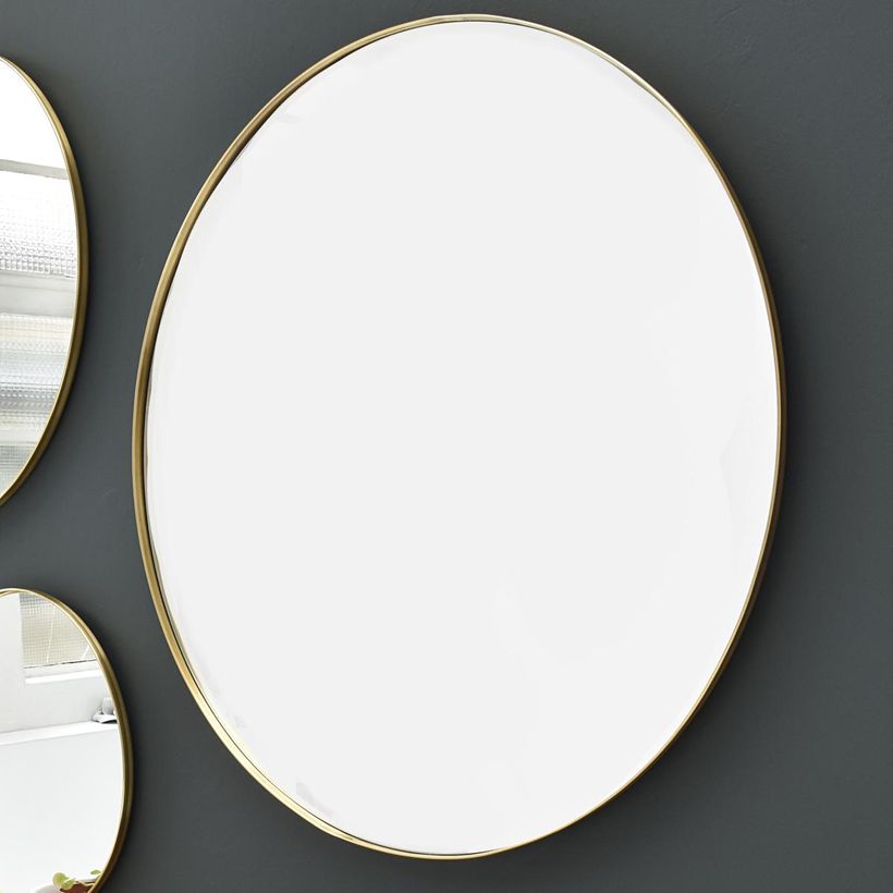 Round Brass Mirror 36"
