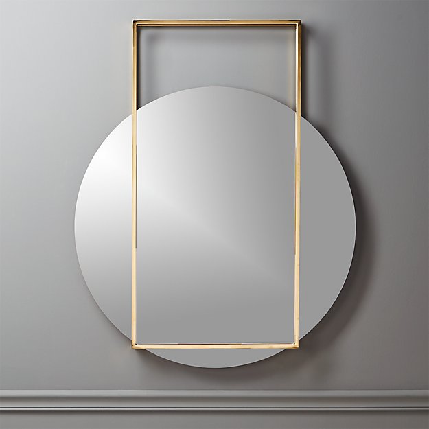 Pendulum Gold Wall Mirror