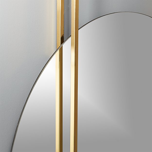 Pendulum Gold Wall Mirror