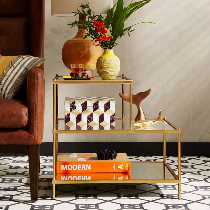 Terrace Side Table - Brass