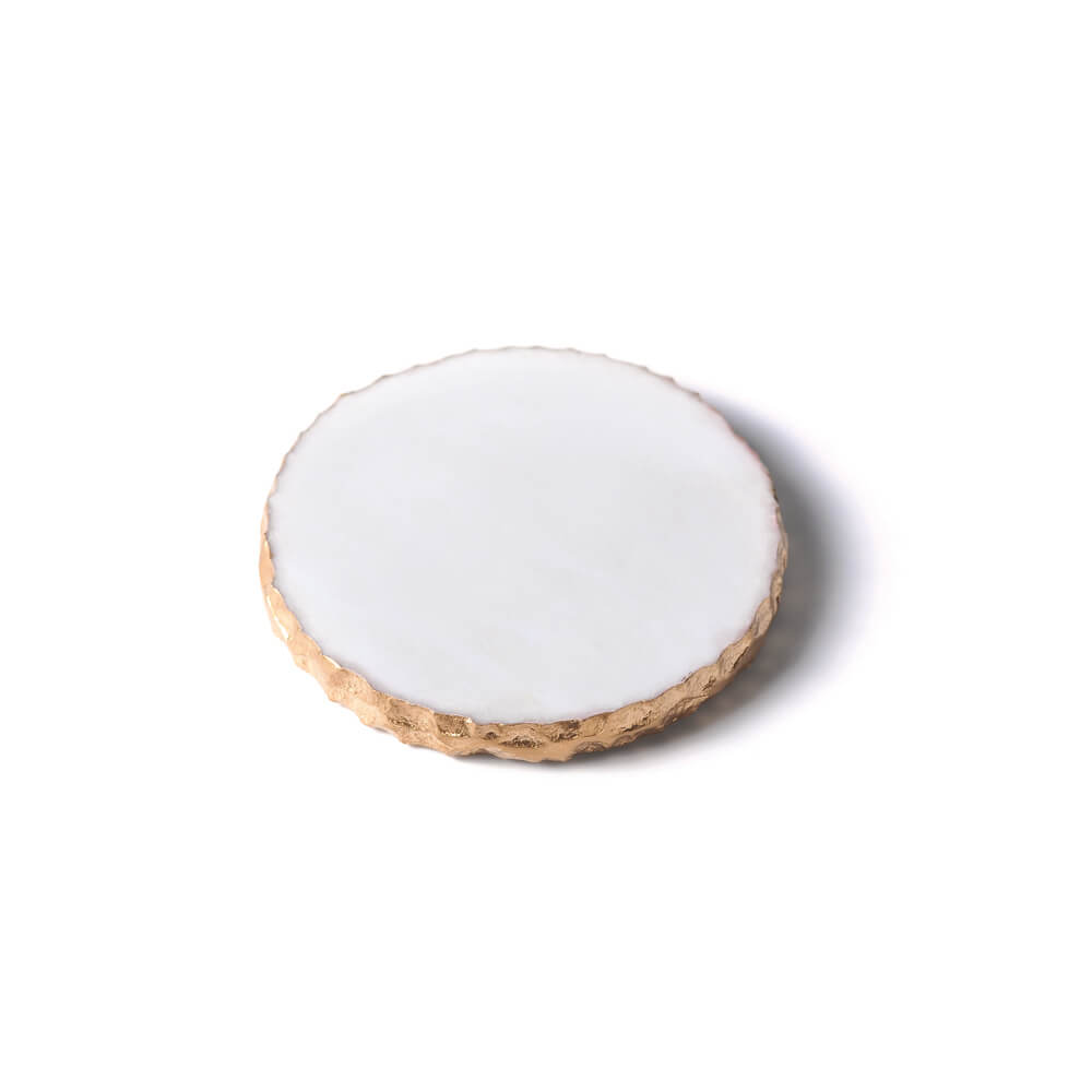 Marble Coasters - White